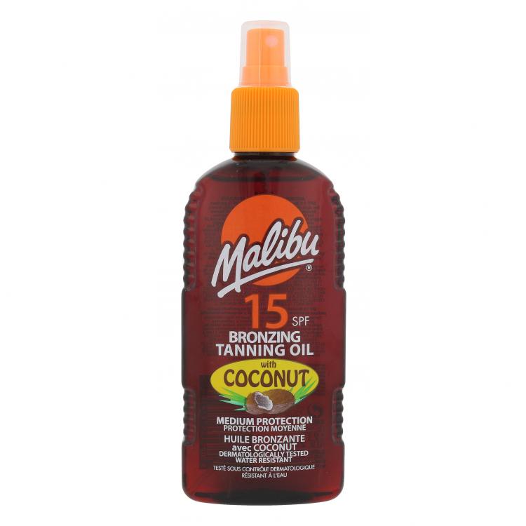 Malibu Bronzing Tanning Oil Coconut SPF15 Pentru corp pentru femei 200 ml