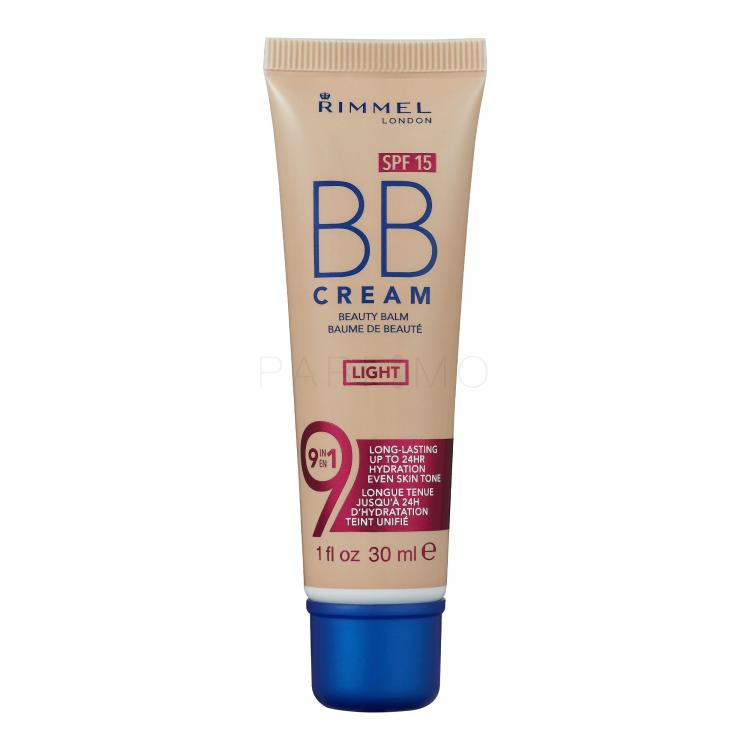 Rimmel London BB Cream 9in1 SPF15 Cremă BB pentru femei 30 ml Nuanţă Light