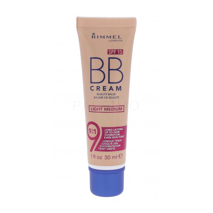 Rimmel London BB Cream 9in1 SPF15 Cremă BB pentru femei 30 ml Nuanţă Light Medium