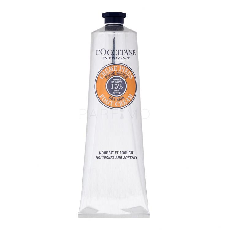 L&#039;Occitane Shea Butter Foot Cream Cremă de picioare pentru femei 150 ml Cutie cu defect