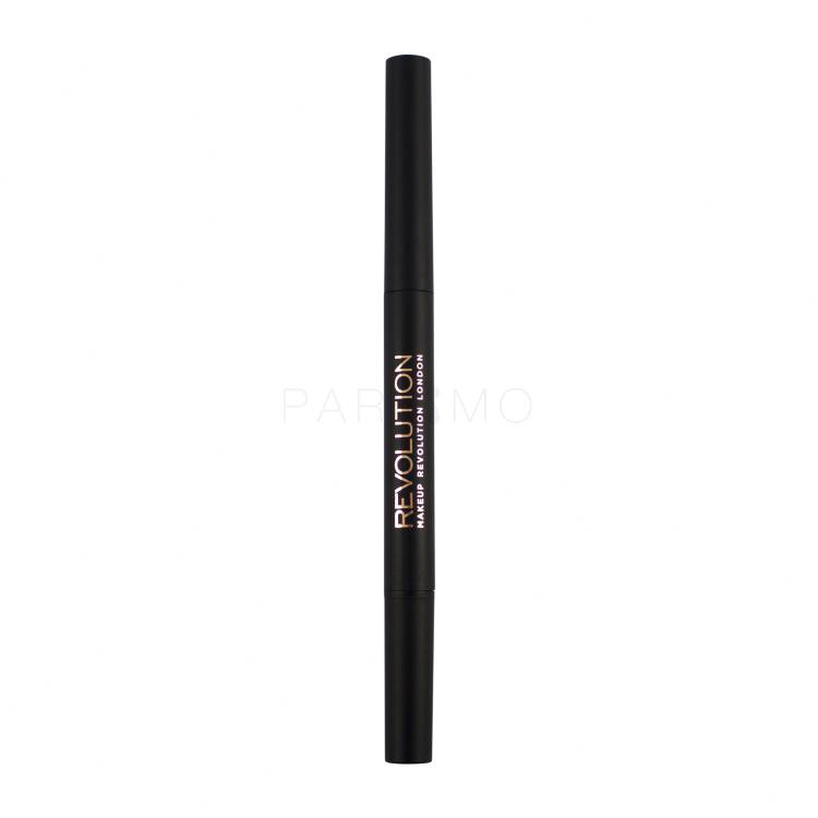 Makeup Revolution London Duo Brow Definer Creion pentru femei 0,15 g Nuanţă Medium Brown