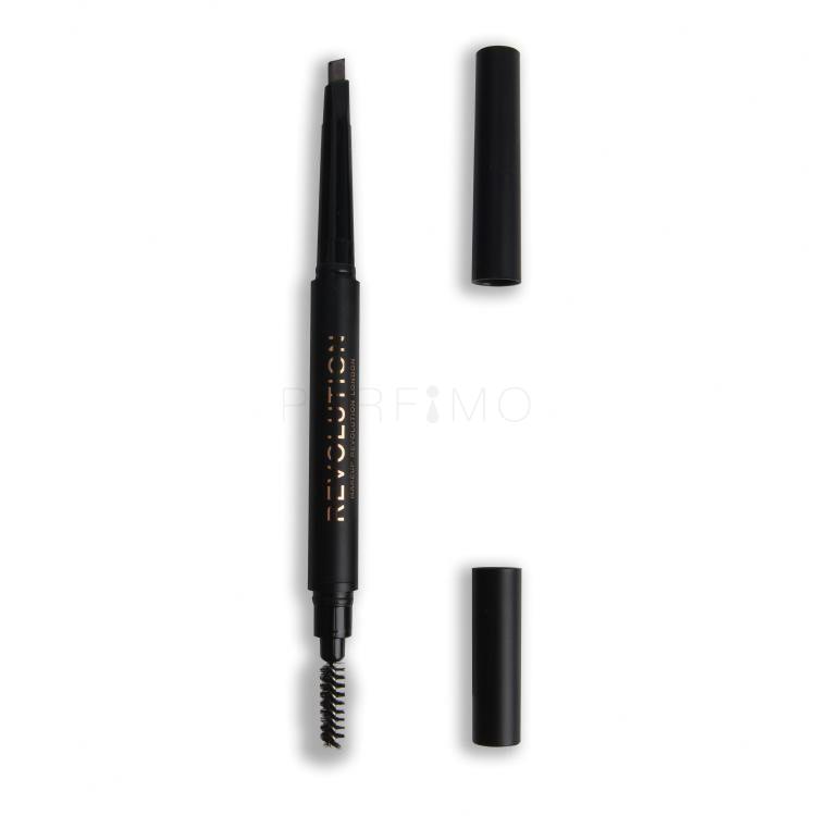 Makeup Revolution London Duo Brow Definer Creion pentru femei 0,15 g Nuanţă Dark Brown