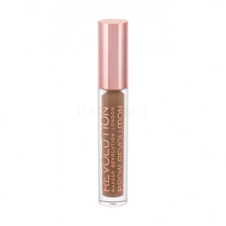 Makeup Revolution London Brow Revolution Gel și ceară pentru femei 3,8 g Nuanţă Medium Brown