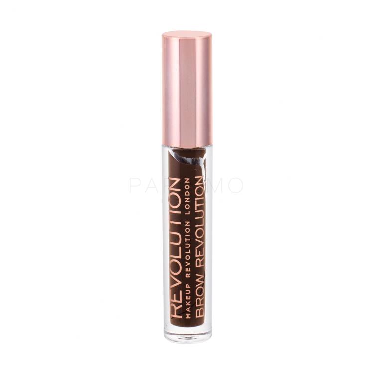 Makeup Revolution London Brow Revolution Gel și ceară pentru femei 3,8 g Nuanţă Dark Brunette