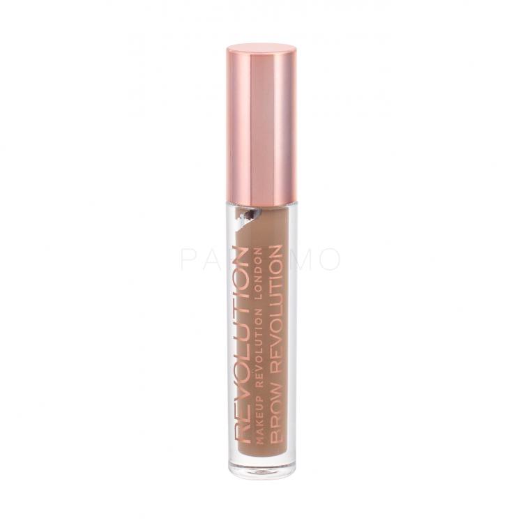 Makeup Revolution London Brow Revolution Gel și ceară pentru femei 3,8 g Nuanţă Soft Brown