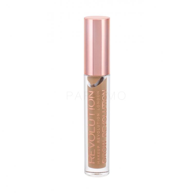 Makeup Revolution London Brow Revolution Gel și ceară pentru femei 3,8 g Nuanţă Blonde