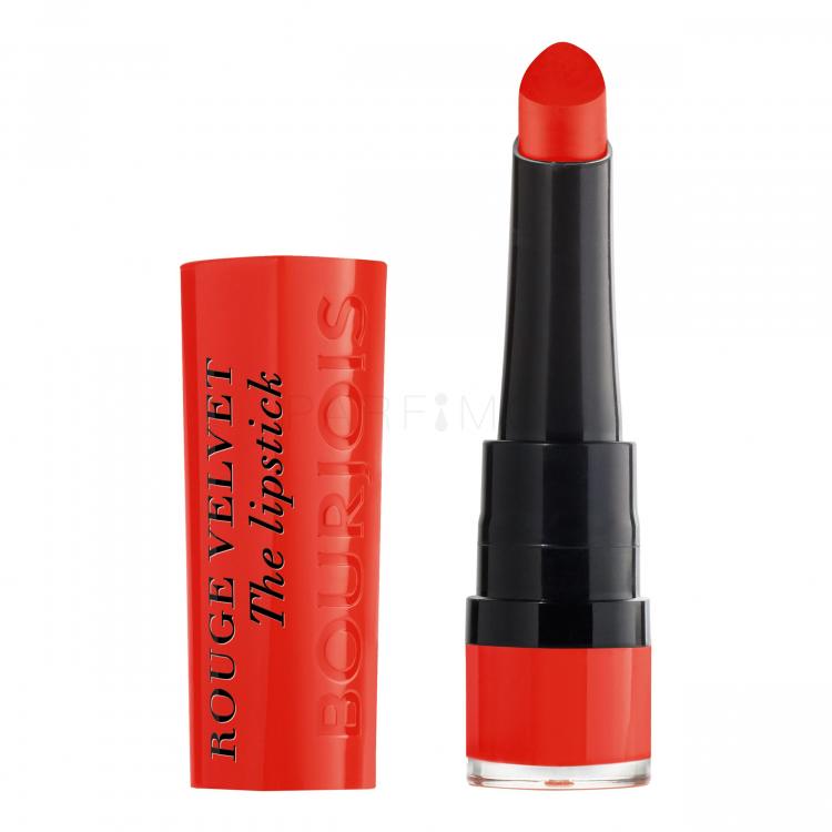 BOURJOIS Paris Rouge Velvet The Lipstick Ruj de buze pentru femei 2,4 g Nuanţă 07 Joli Carmin´ois