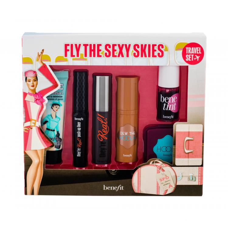 Benefit The POREfessional Set cadou Baza de machiaj 7,5 ml + Creion de ochi 0,36 g Negru + Mascara 3 g Negru + Bronzant Dew The Hoola 5 ml + Fard de obraz Benetint 4 ml + Pudra bronzanta Hoola 3 g