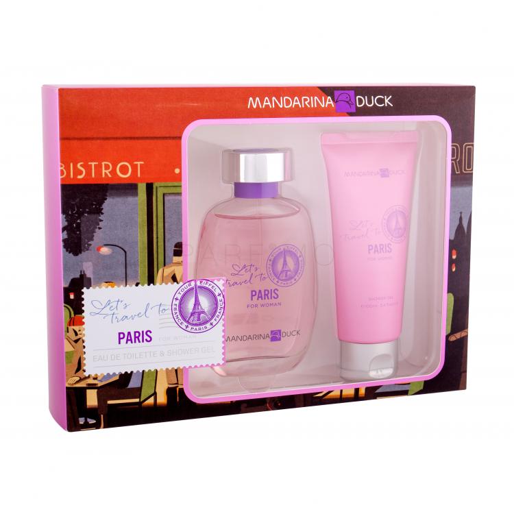 Mandarina Duck Let´s Travel To Paris Set cadou EDT 100 ml + Gel de dus 100 ml