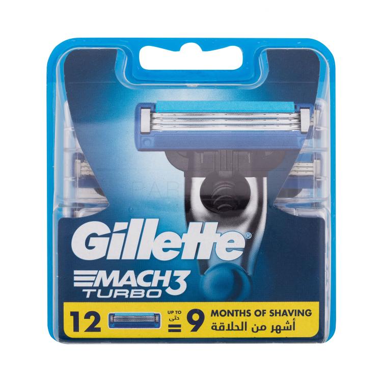 Gillette Mach3 Turbo Rezerve lame pentru bărbați 12 buc