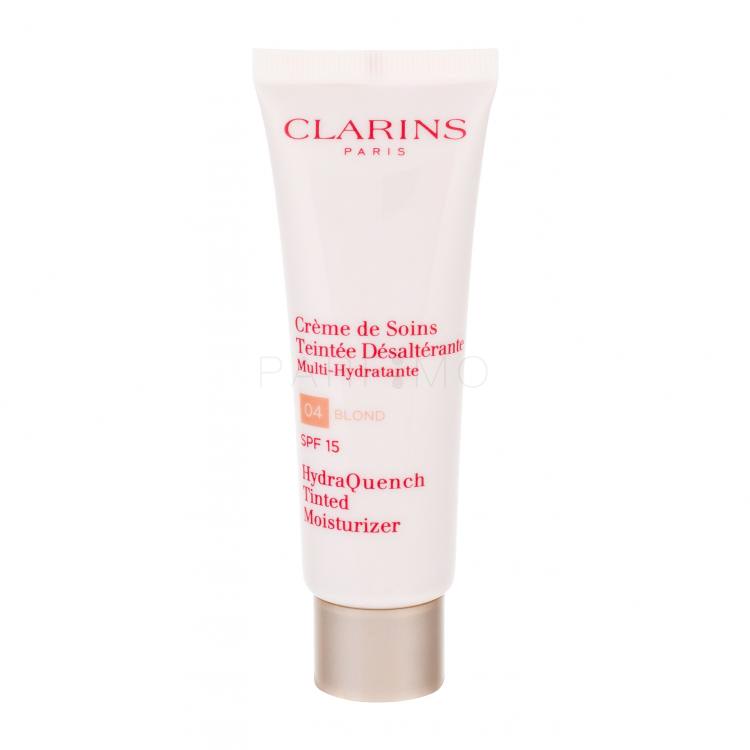 Clarins HydraQuench Tinted Moisturizer SPF15 Cremă de zi pentru femei 50 ml Nuanţă 04 Blond