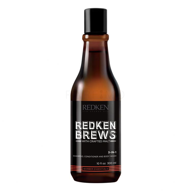 Redken Brews 3-In-1 Șampon pentru bărbați 300 ml