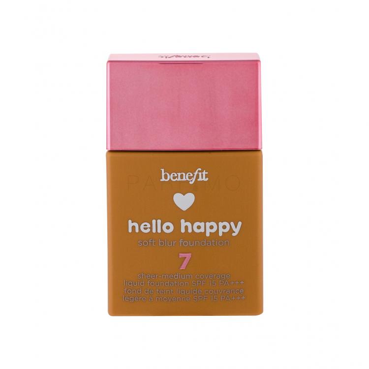 Benefit Hello Happy SPF15 Fond de ten pentru femei 30 ml Nuanţă 07 Medium-Tan Warm