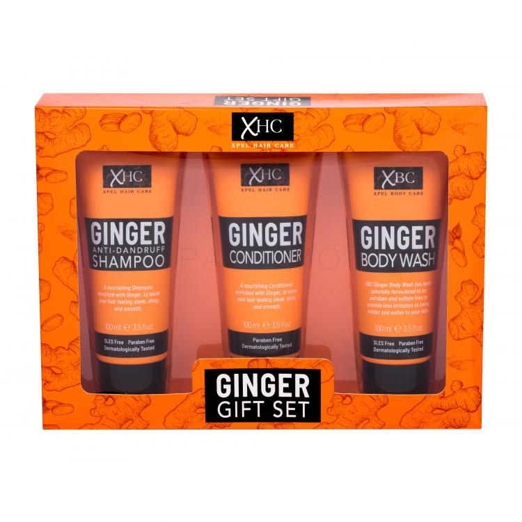 Xpel Ginger Set cadou sampon 100 ml +balsam 100 ml + gel de dus 100 ml