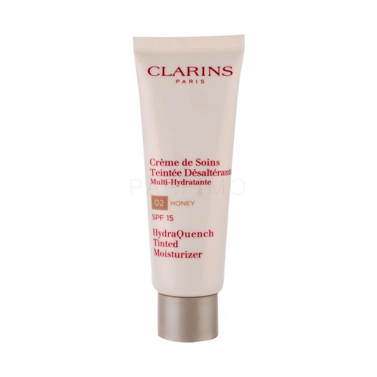 Clarins HydraQuench Tinted Moisturizer SPF15 Cremă de zi pentru femei 50 ml Nuanţă 02 Honey