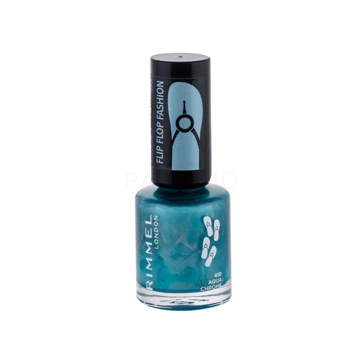 Rimmel London 60 Seconds Flip Flop Lac de unghii pentru femei 8 ml Nuanţă 410 Aqua Chrome